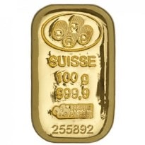 Gold PAMP Suisse Cast Bar - 100 Gram